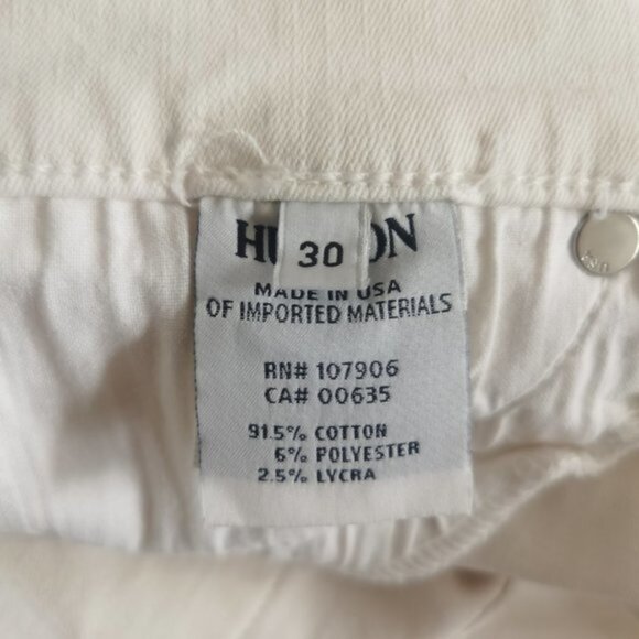 Hudson Lilly Midrise Skinny Jeans Light Pink White - Picture 6 of 13